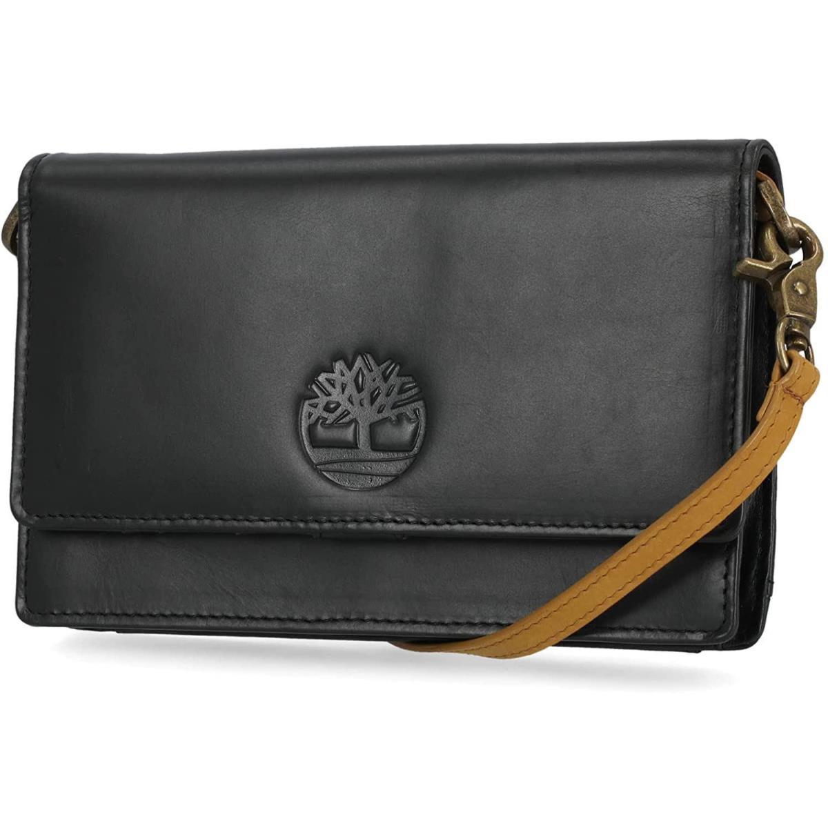 Timberland Women`s Wallet Rfid Leather Crossbody Phone Bag Purse Black