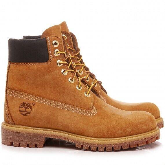 Timberland Men`s 6 Inch Premium Waterproof Boots Wheat Nubuck Men s Wide Sizes