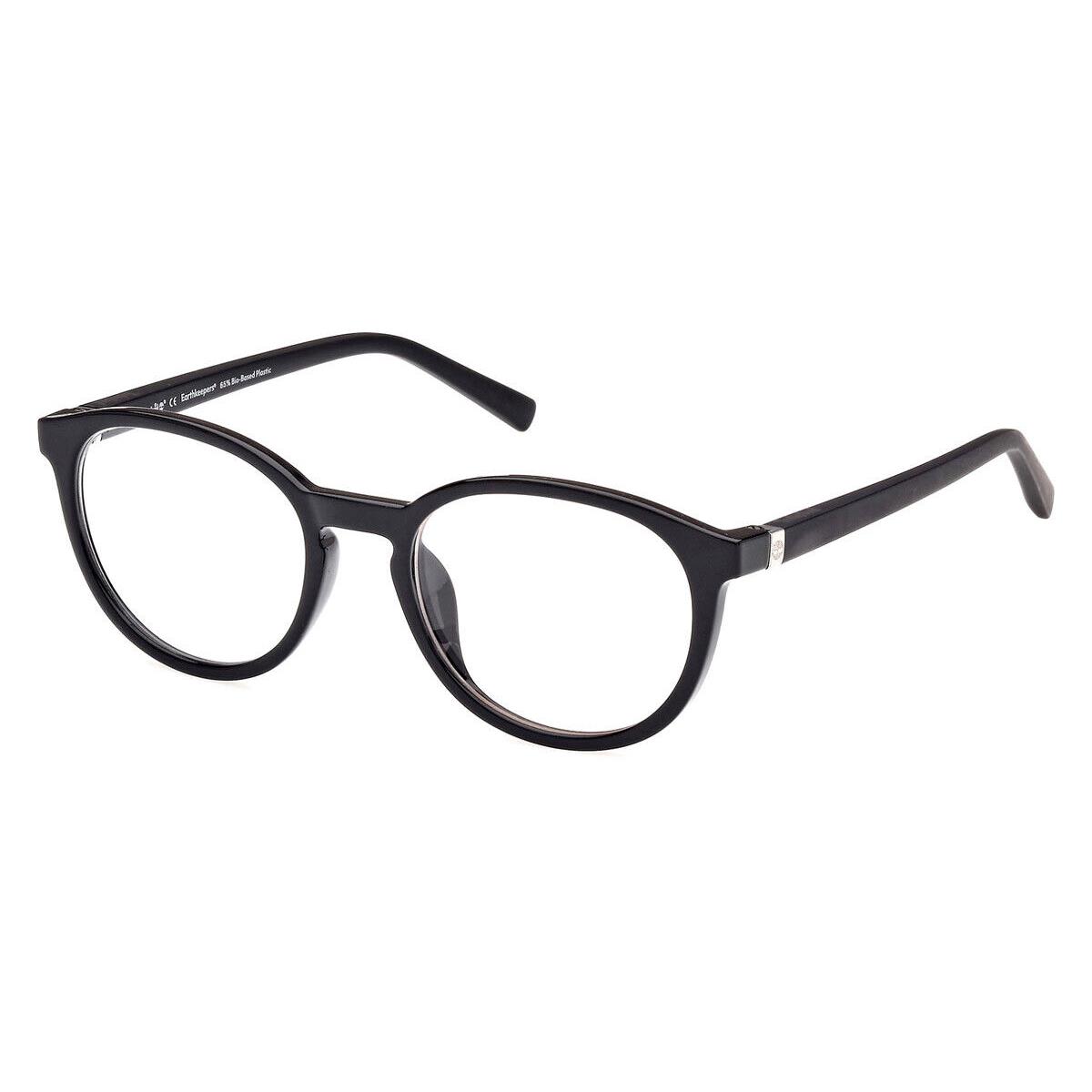 Timberland TB1780-H Eyeglasses Men Shiny Black Round 51mm