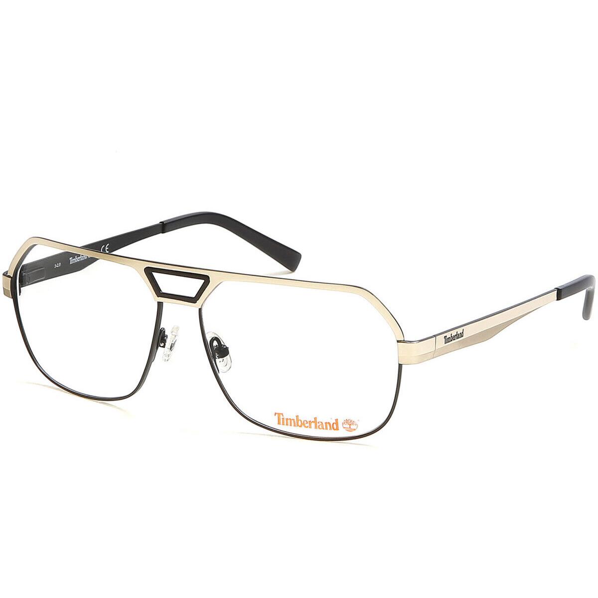 Timberland TB1645 Eyeglasses Men Pale Gold Aviator 61mm