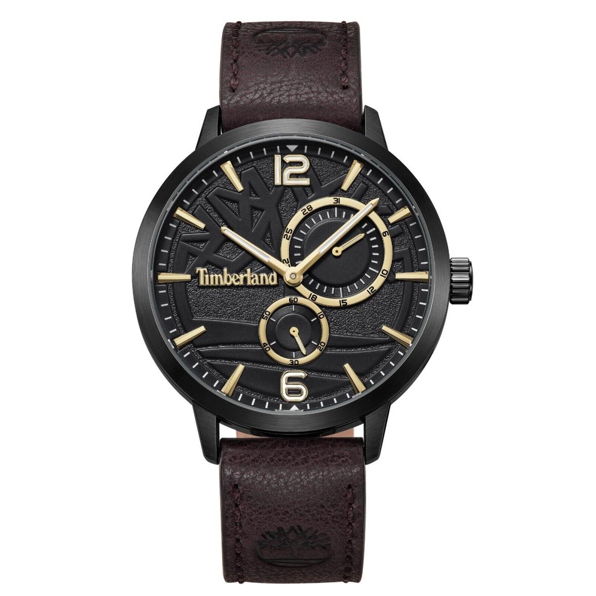 Timberland Mens Analog Watch with Multi Functions with Leather Band TDWGF2182103