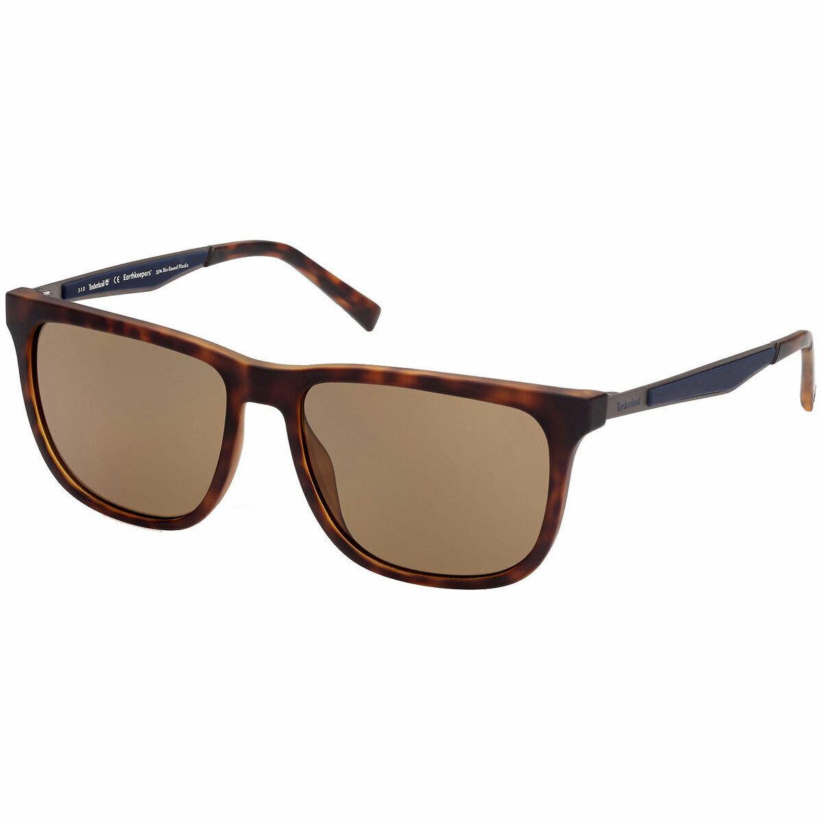 Timberland Men`s Sunglasses Plastic Lens Dark Havana Square Frame TB9234 5852H