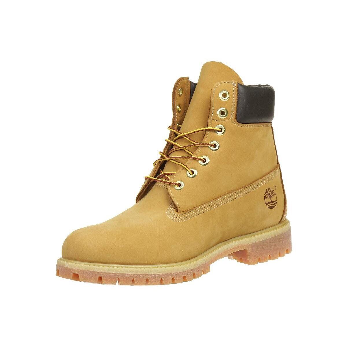 Timberland Men`s 6 Inch Premium Waterproof Boot Fashion Wheat Nubuck 13 - Beige