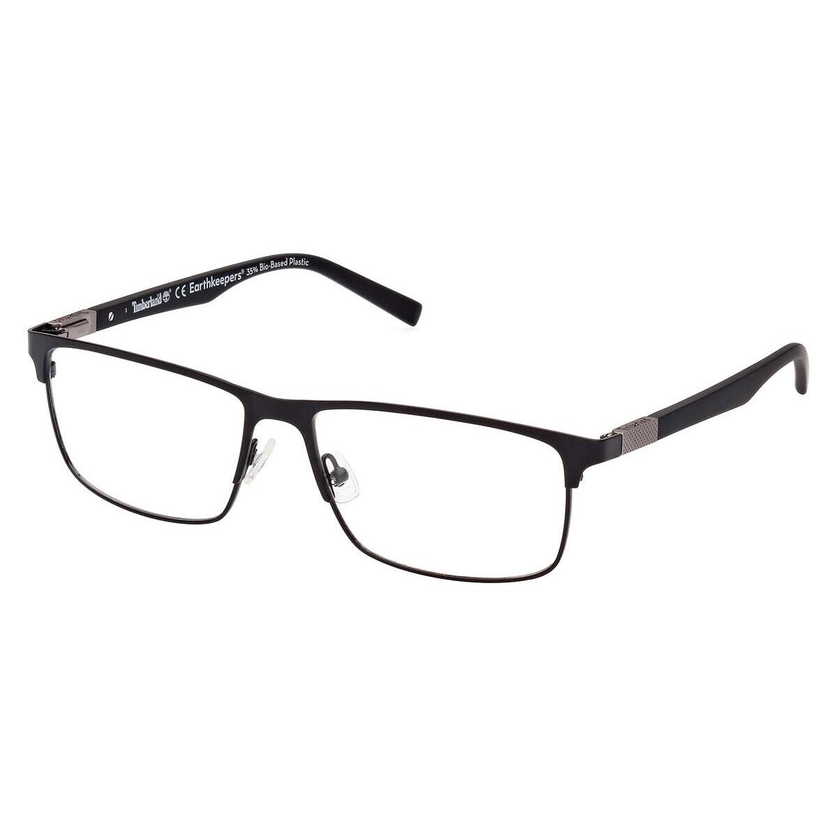 Timberland TB1651 Eyeglasses Men Black/other Browline 60mm