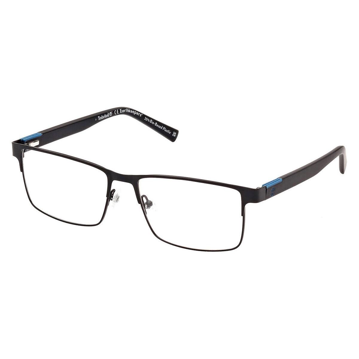 Timberland TB1795 Eyeglasses Men Matte Black Rectangle 56mm