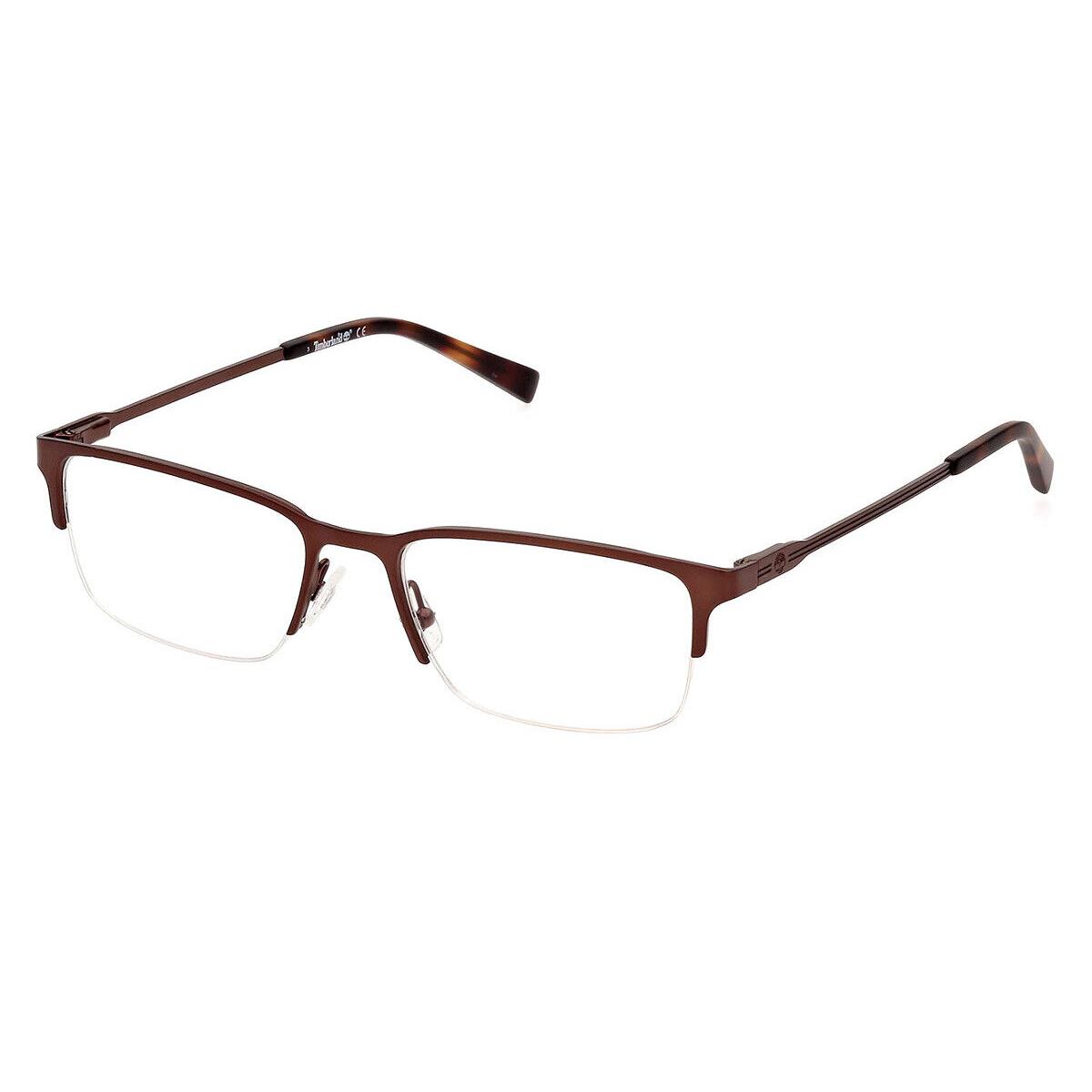 Timberland TB1799 Eyeglasses Matte Dark Brown Rectangle 55mm