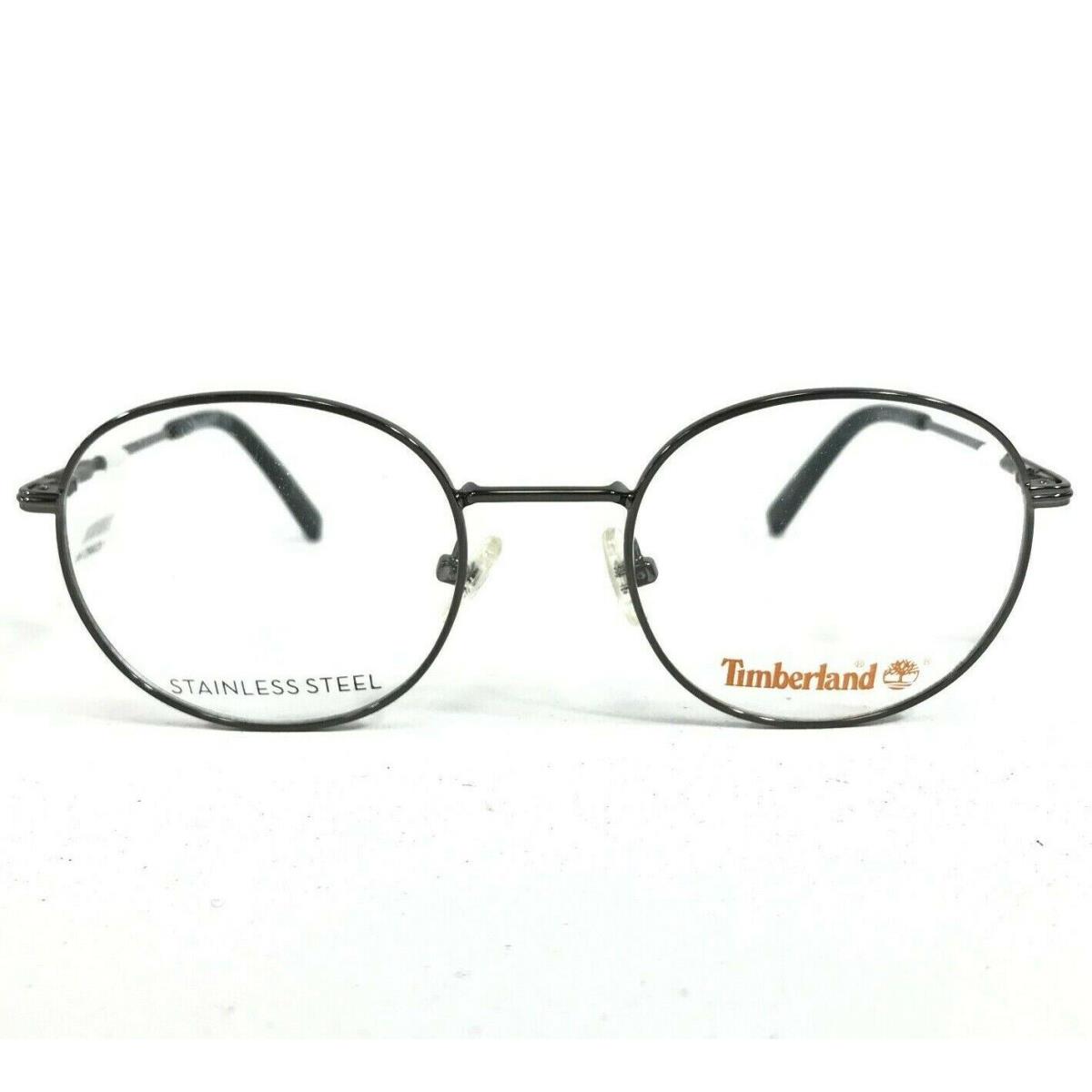 Timberland TB1606 008 Eyeglasses Frames Black Gray Round Oval Full Rim 48-20-140