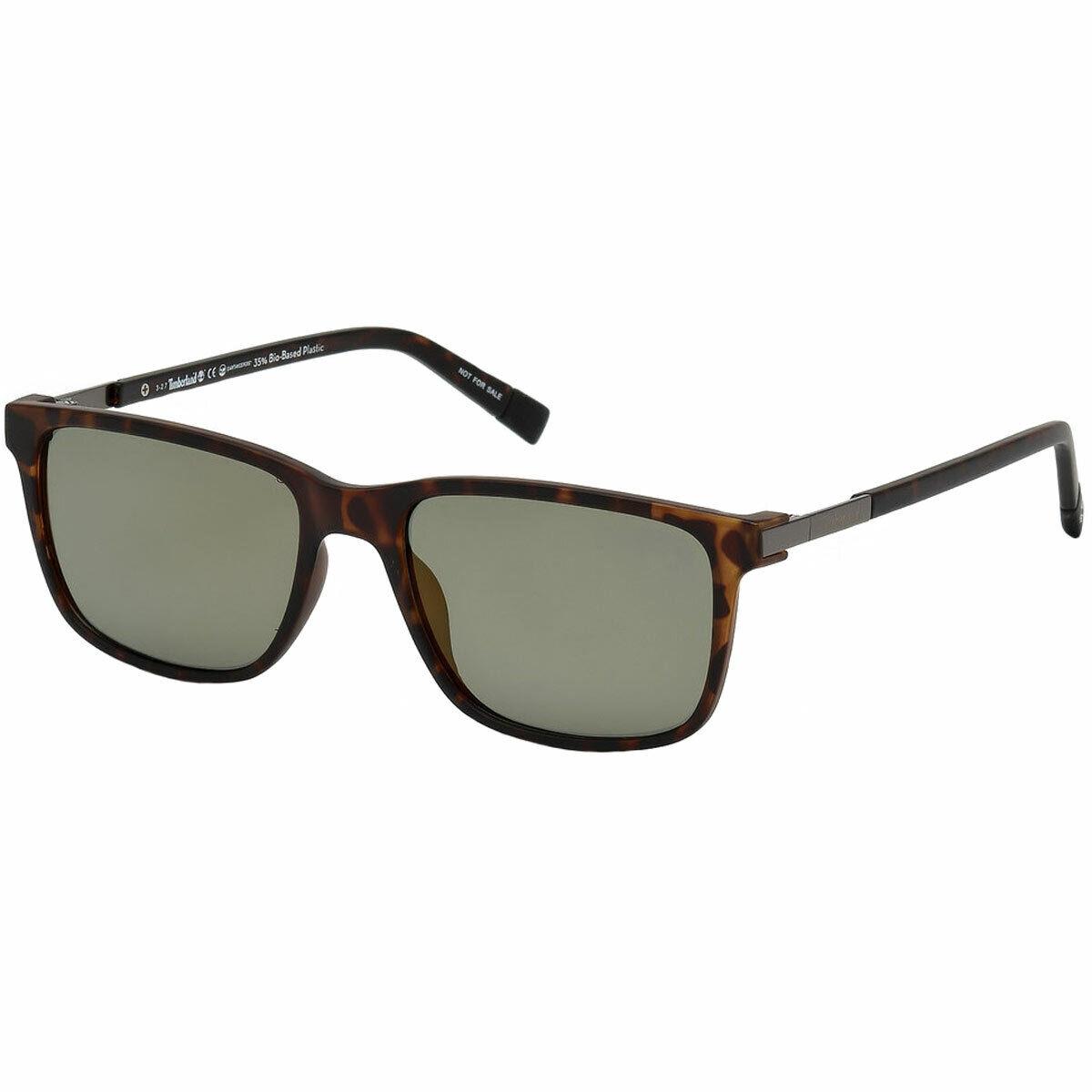 Timberland Men`s Sunglasses Green Lens Dark Havana Plastic Frame TB9152 5652R