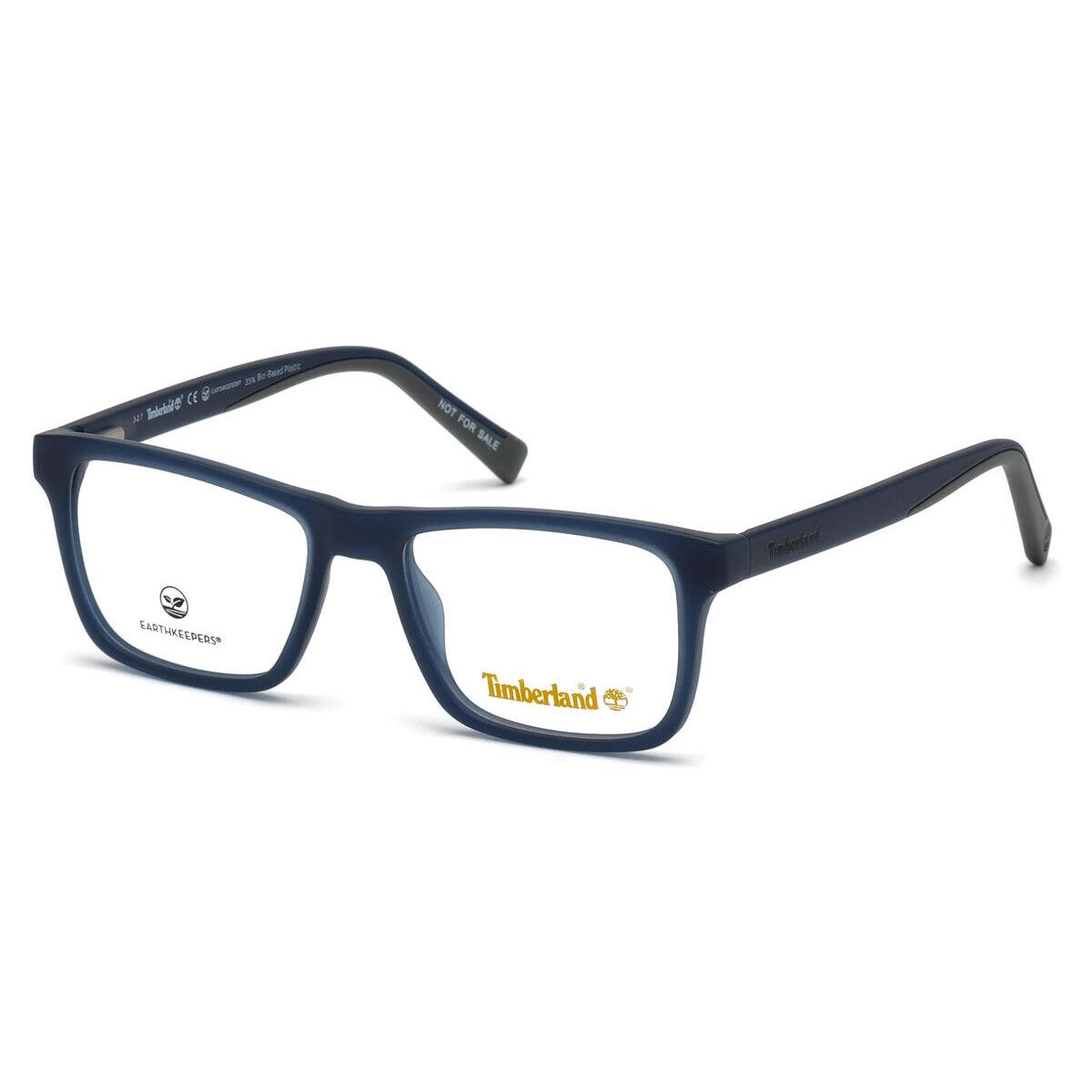 Timberland TB1596 Eyeglasses Men Matte Blue Rectangle 54mm