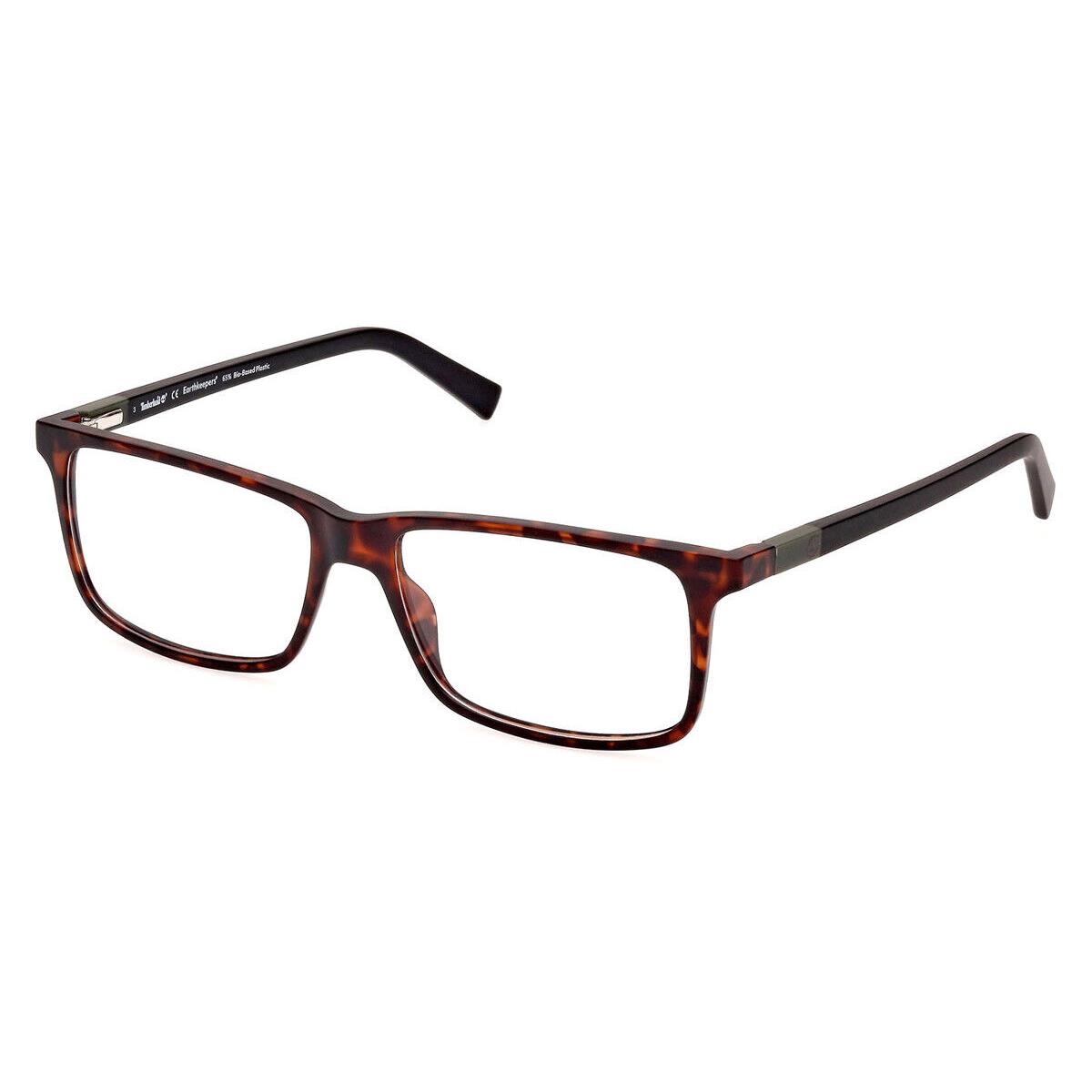 Timberland TB1765 Eyeglasses Men Dark Havana Rectangle 57mm