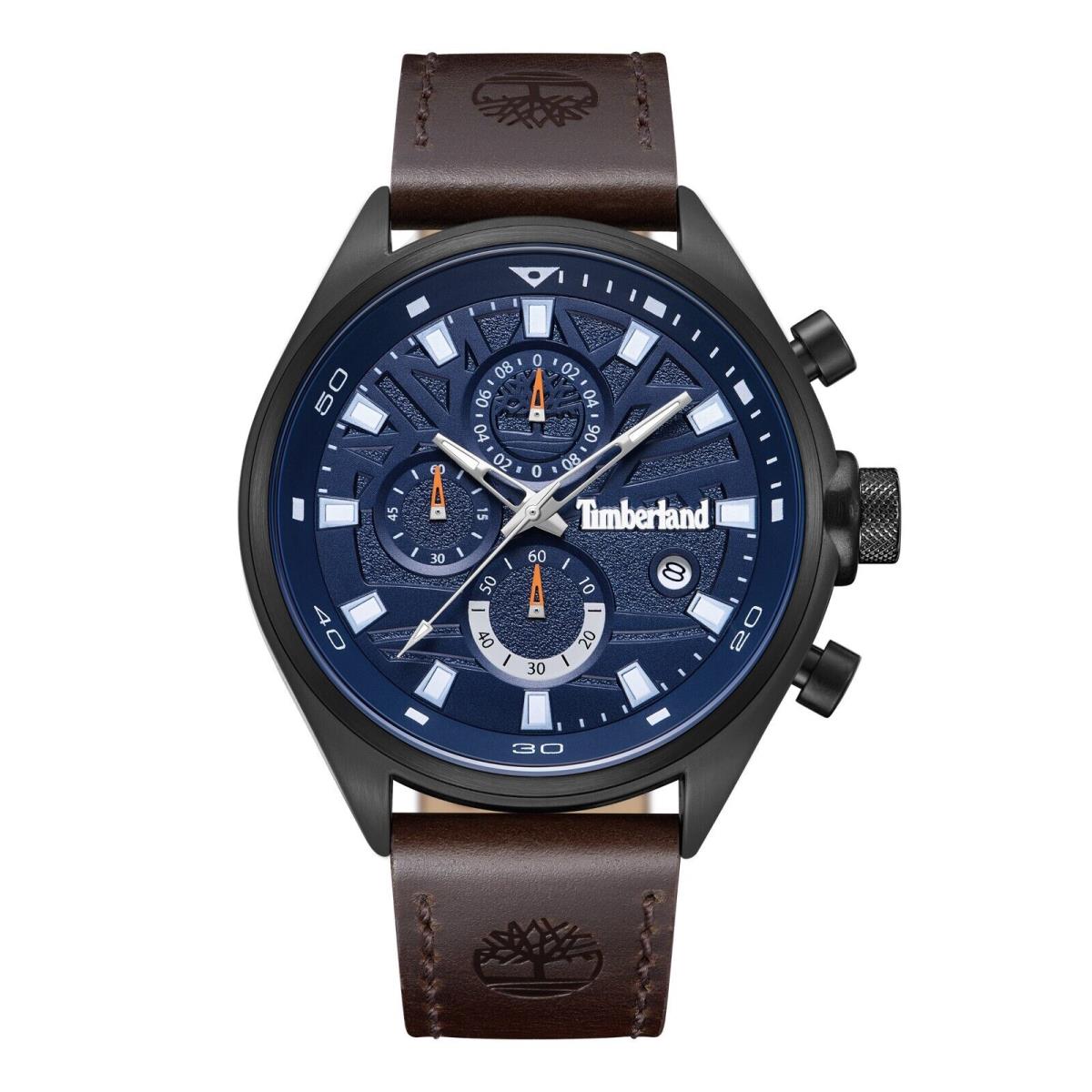 Timberland Mens Analog Watch with Multi Functions with Leather Band TDWGC9000402