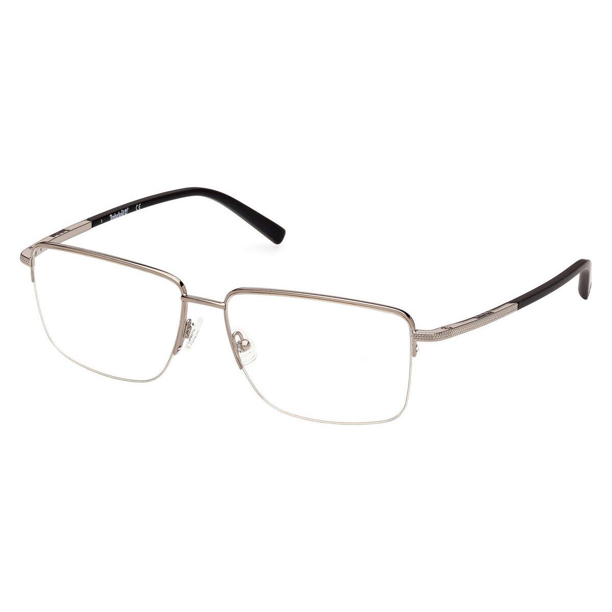 Timberland TB1773 Eyeglasses Men Shiny Gunmetal Rectangle 57