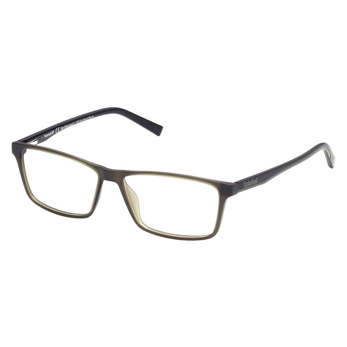 Timberland TB1732 Eyeglasses Matte Dark Green Rectangle 56mm