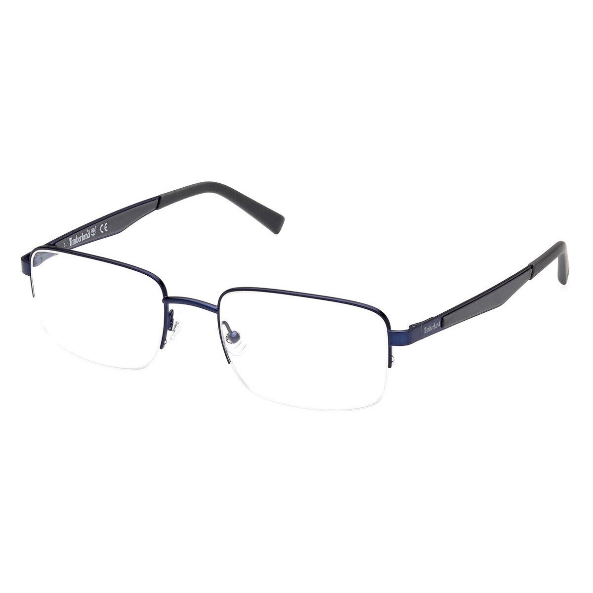 Timberland TB1787 Eyeglasses Men Matte Blue Rectangle 56mm