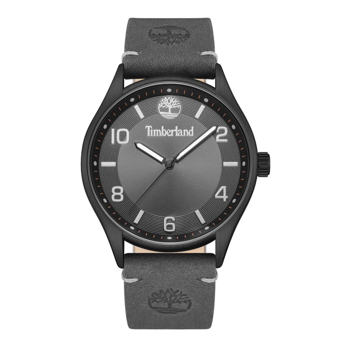 Timberland Men`s Watch Classic Grey Leather Strap Quartz TDWGA9001103