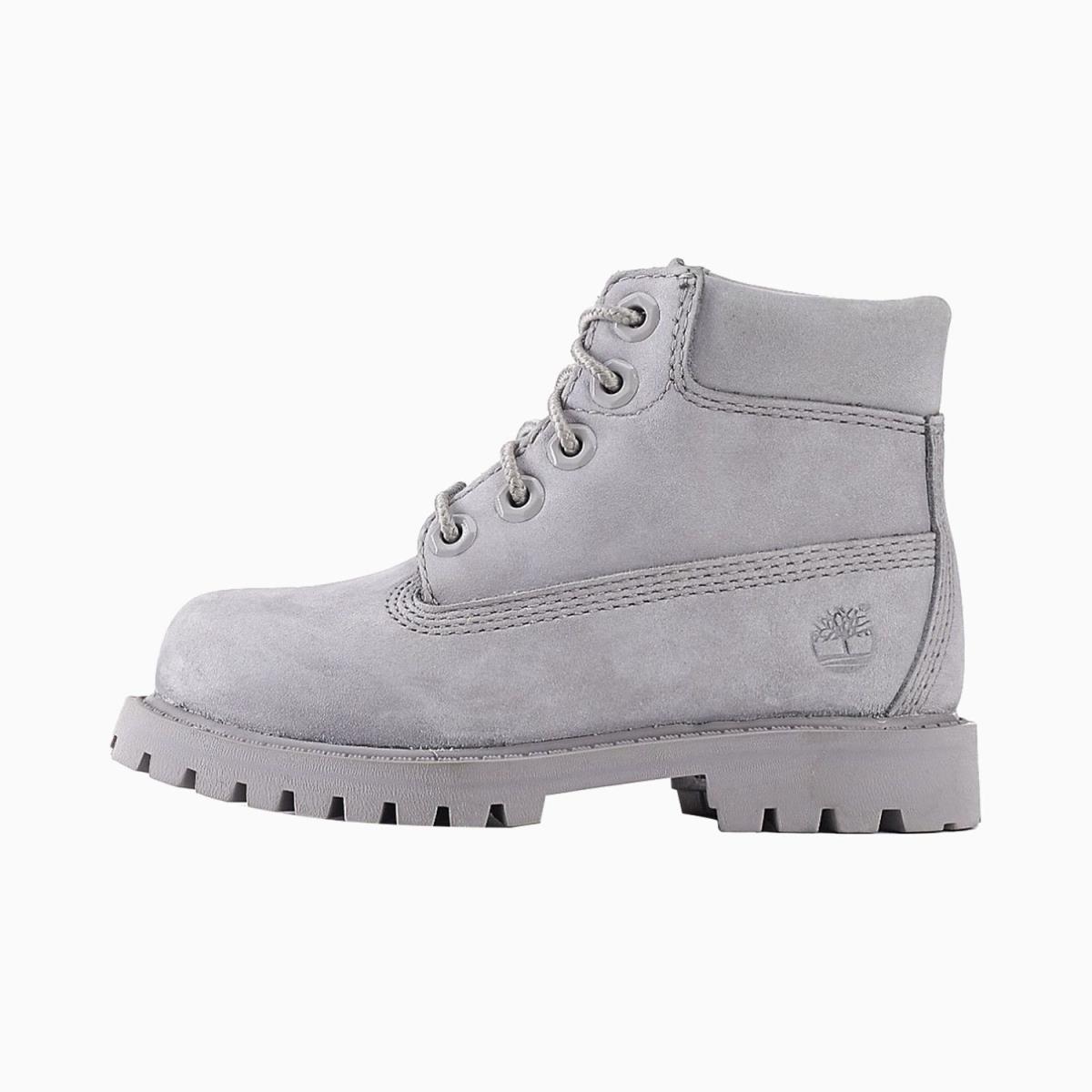 Toddler`s Timberland 6 In. Premium WP Boot Medium Grey Nubuck - 4