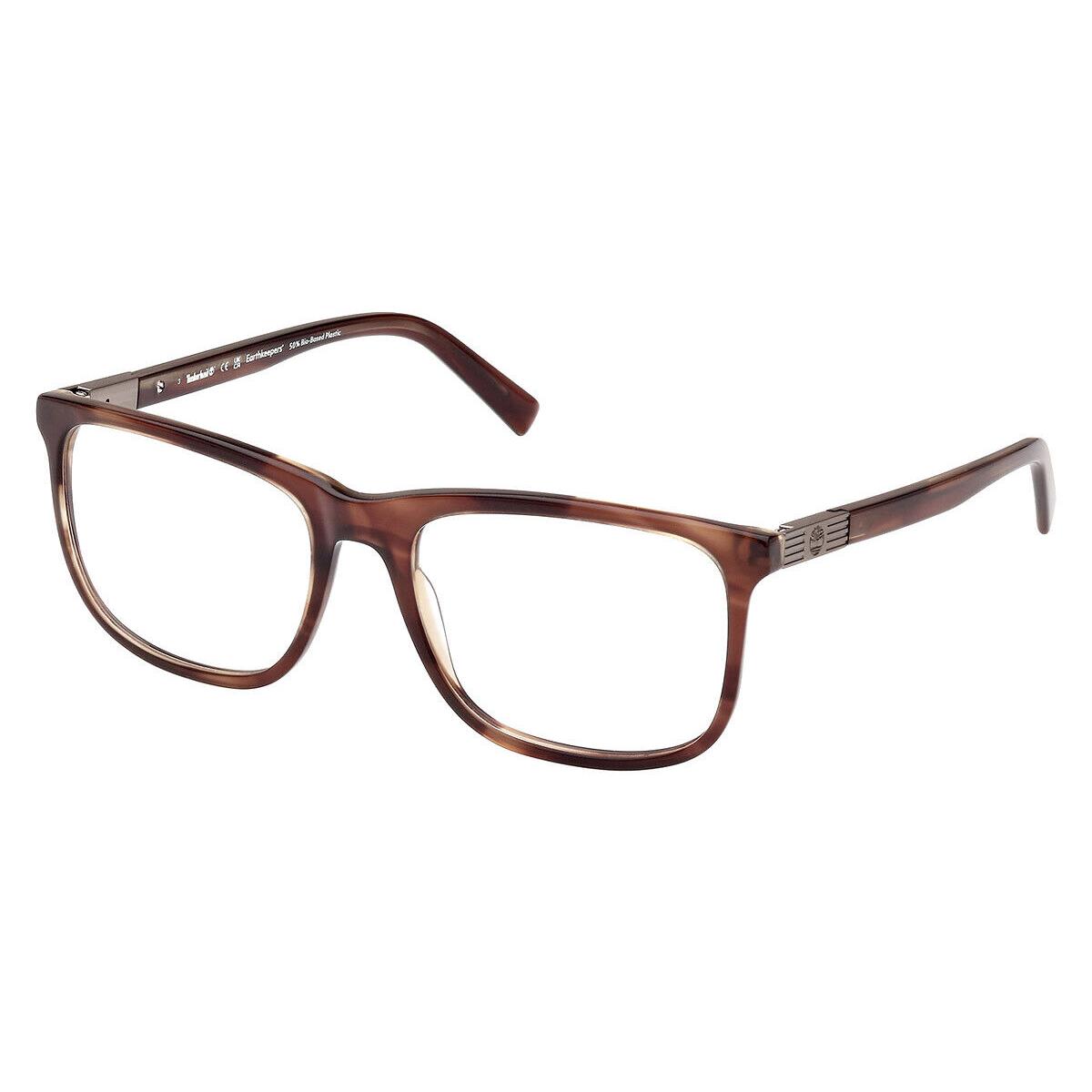 Timberland TB1803 Eyeglasses Men Shiny Dark Brown 57mm