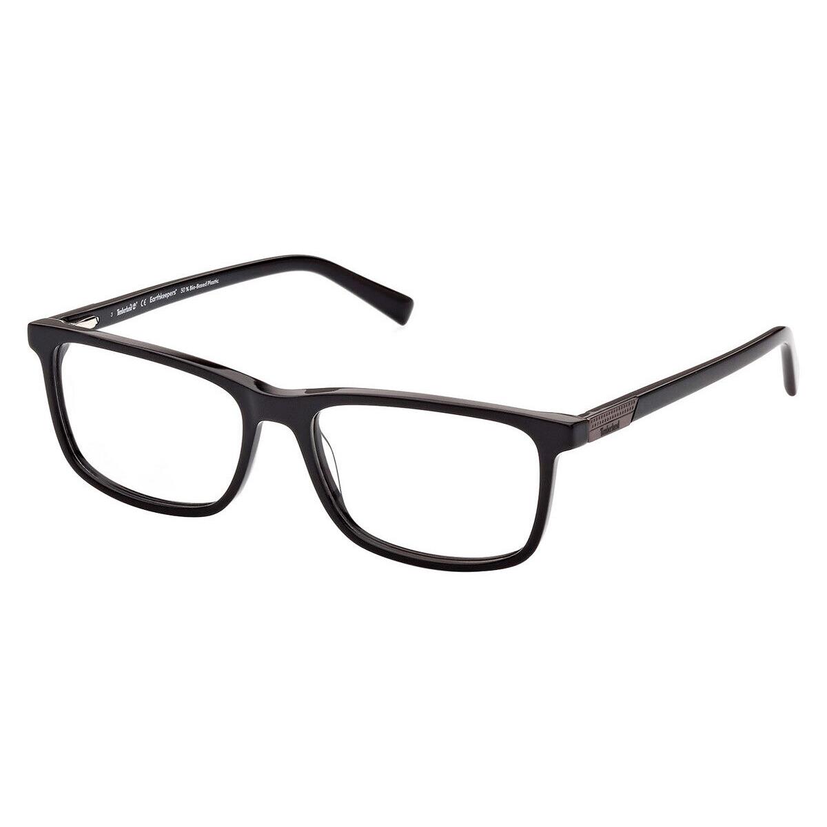 Timberland TB1775 Eyeglasses Men Shiny Black Rectangle 58mm