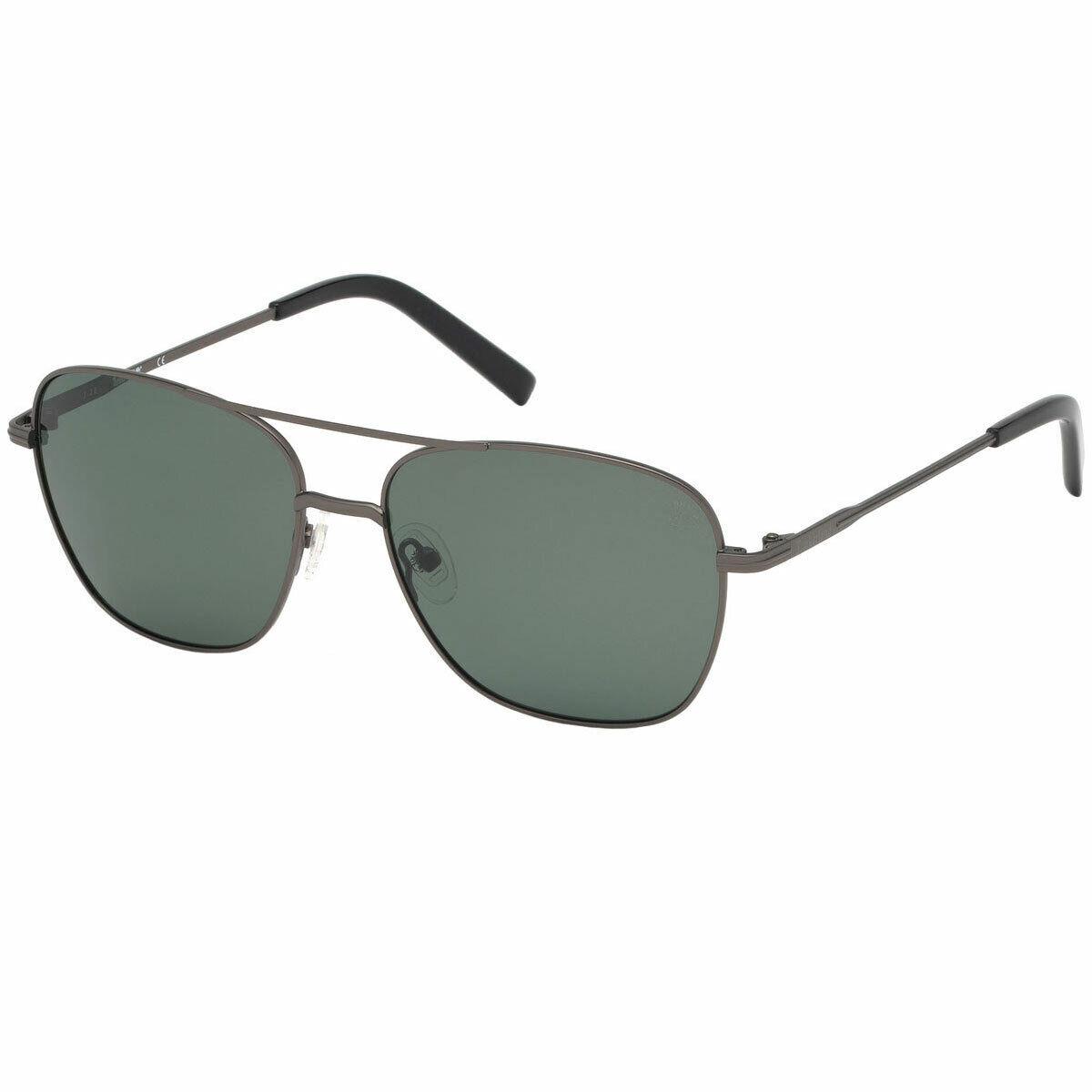 Timberland Men`s Sunglasses Green Lens Matte Anthracite Metal Frame TB9178 5709R