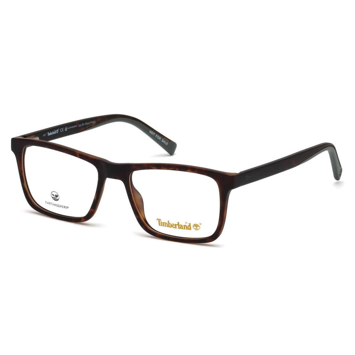 Timberland TB1596 Eyeglasses Men Dark Havana Rectangle 54mm