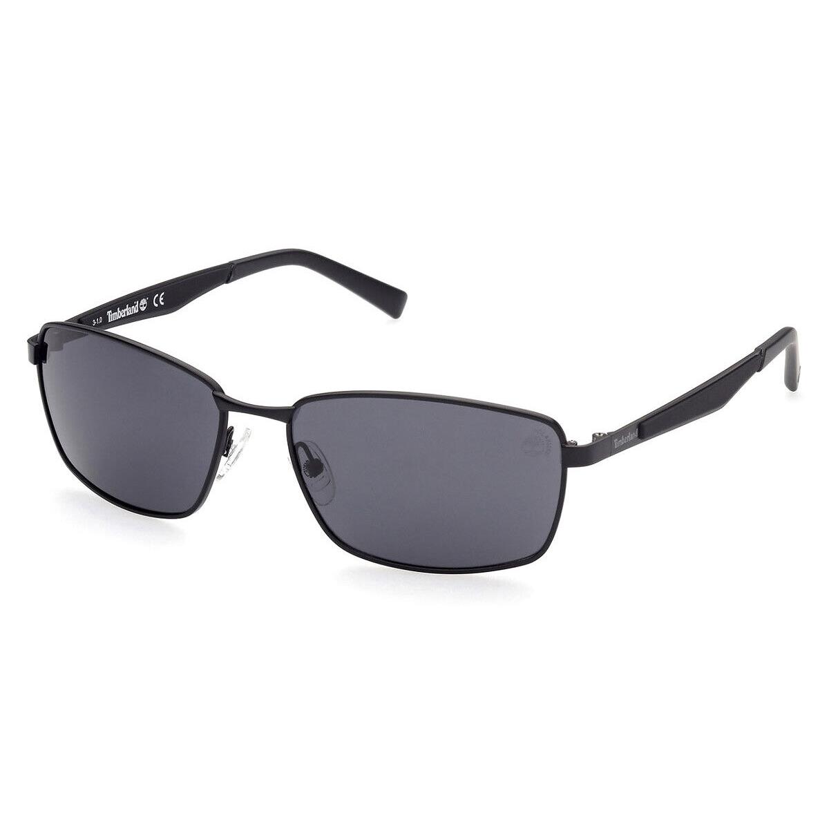 Timberland TB9233 Sunglasses Matte Black with Black Rubber 60