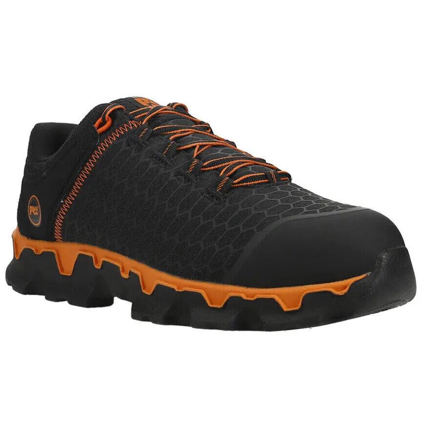 Mens Timberland Pro Powertrain Sport Alloy Black Orange Ripstop Work Shoes