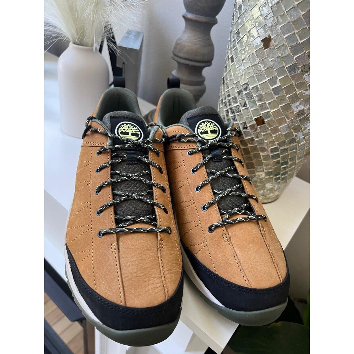 Timberland Men`s Solar Wave Wheat Leather Sneaker Shoes Lace-up 10.5 M