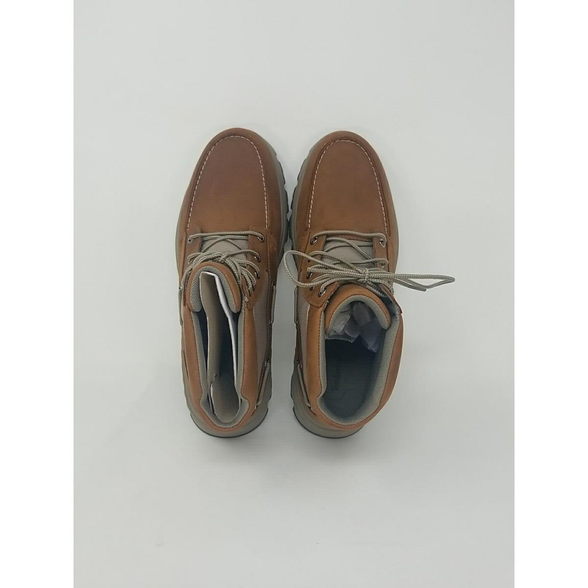 Timberland Ultra Boat Chukka Men`s Size 10.5 Leather/fabric - Rust Full Gra