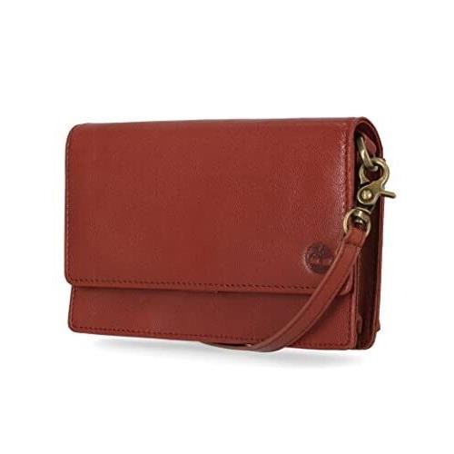 Timberland Women`s Rfid Leather Crossbody Bag Wallet Purse Brown Gold - Handle/Strap: Brown, Hardware: Silver - tone hardware, Exterior: Brown