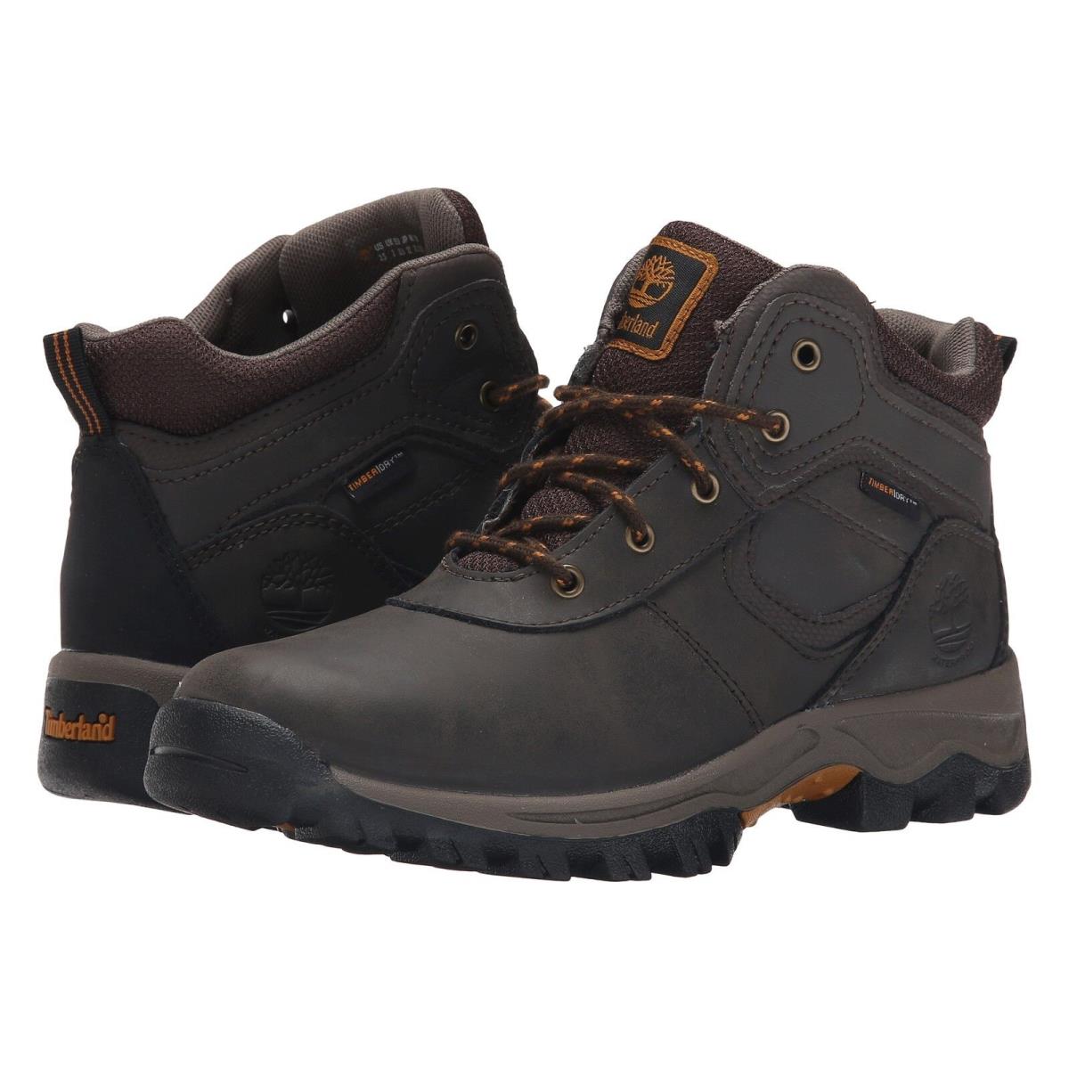 Timberland Kids` Mt. Maddsen Mid Waterproof Hiking Boots Size 1 Medium - Brown