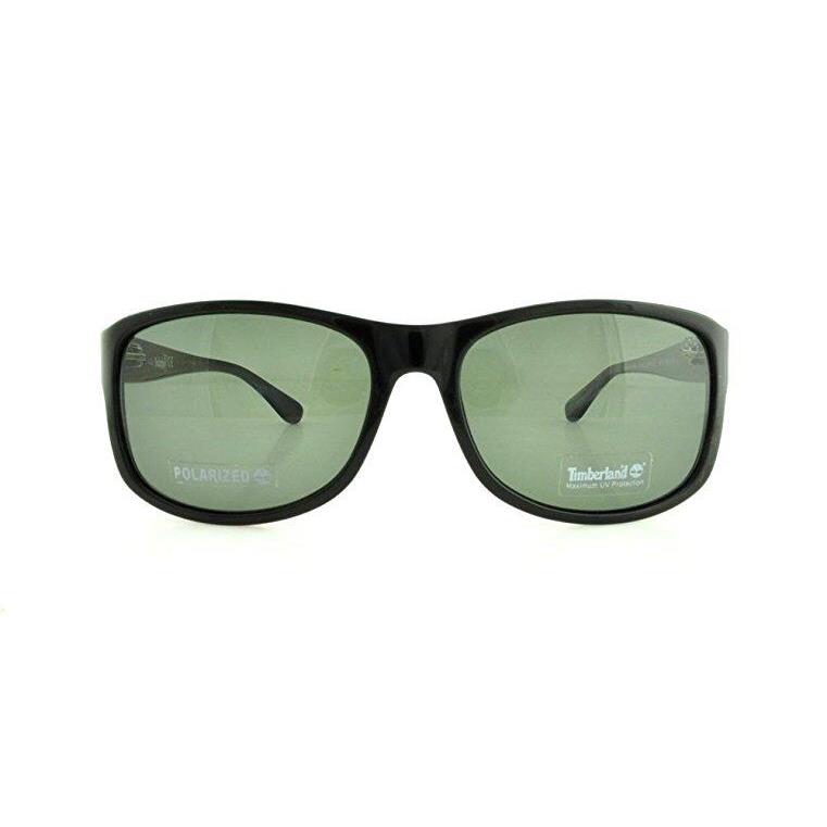 Timberland Sunglasses TB 9062 01D Polarized Shiny Black / Green 59 mm