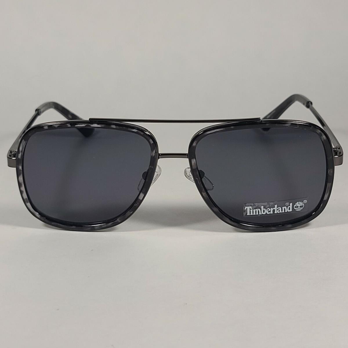 Timberland Men`s TB7212 05A Pilot Sunglasses Gunmetal Gray Marble Frame 57mm