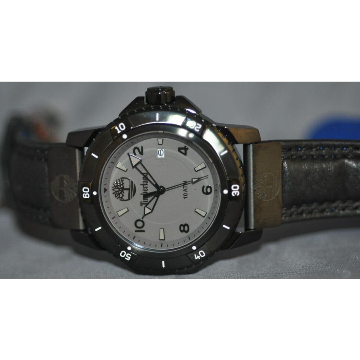 Timberland Men`s Charlestown Grey Dial Black Leather Watch 13327JSB/61