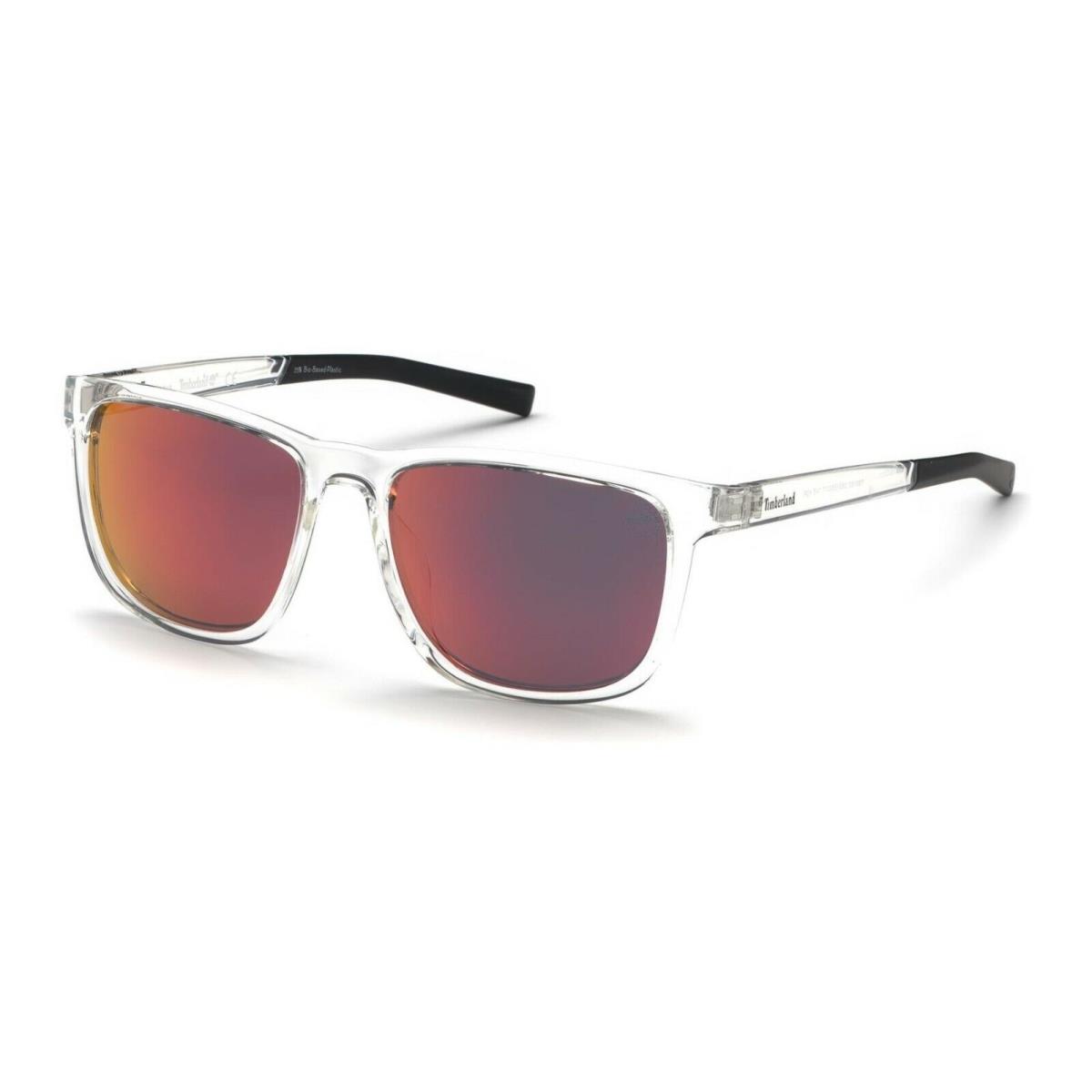 Timberland Sunglasses TB 9162 26D Polarized Shiny Crystal / Red 55mm