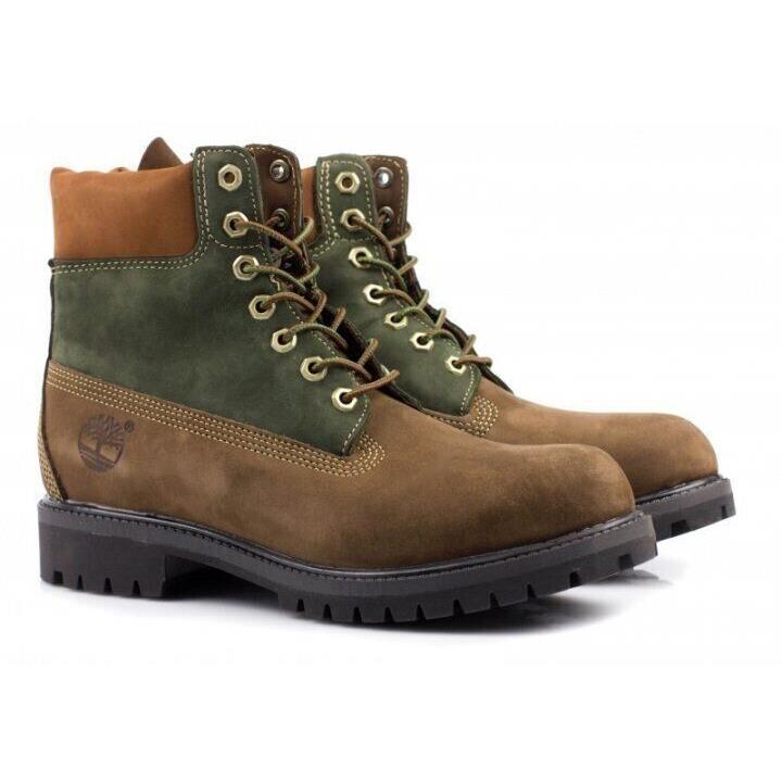 Timberland Men`s Boots Classic Premium 6 Inch A135L Brown Green US Men Size 7.5