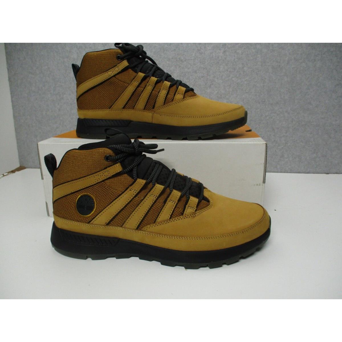 Timberland Euro Trekker Mid Mens Sz 10 Wheat Nubuck Hiking Boots Shoes