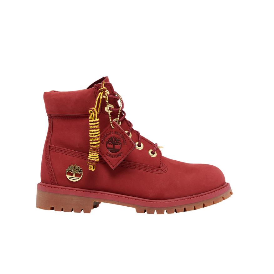 Timberland Premium 6 Inch Waterproof Boots Burgundy Size 7 Youth / 8.5 Women