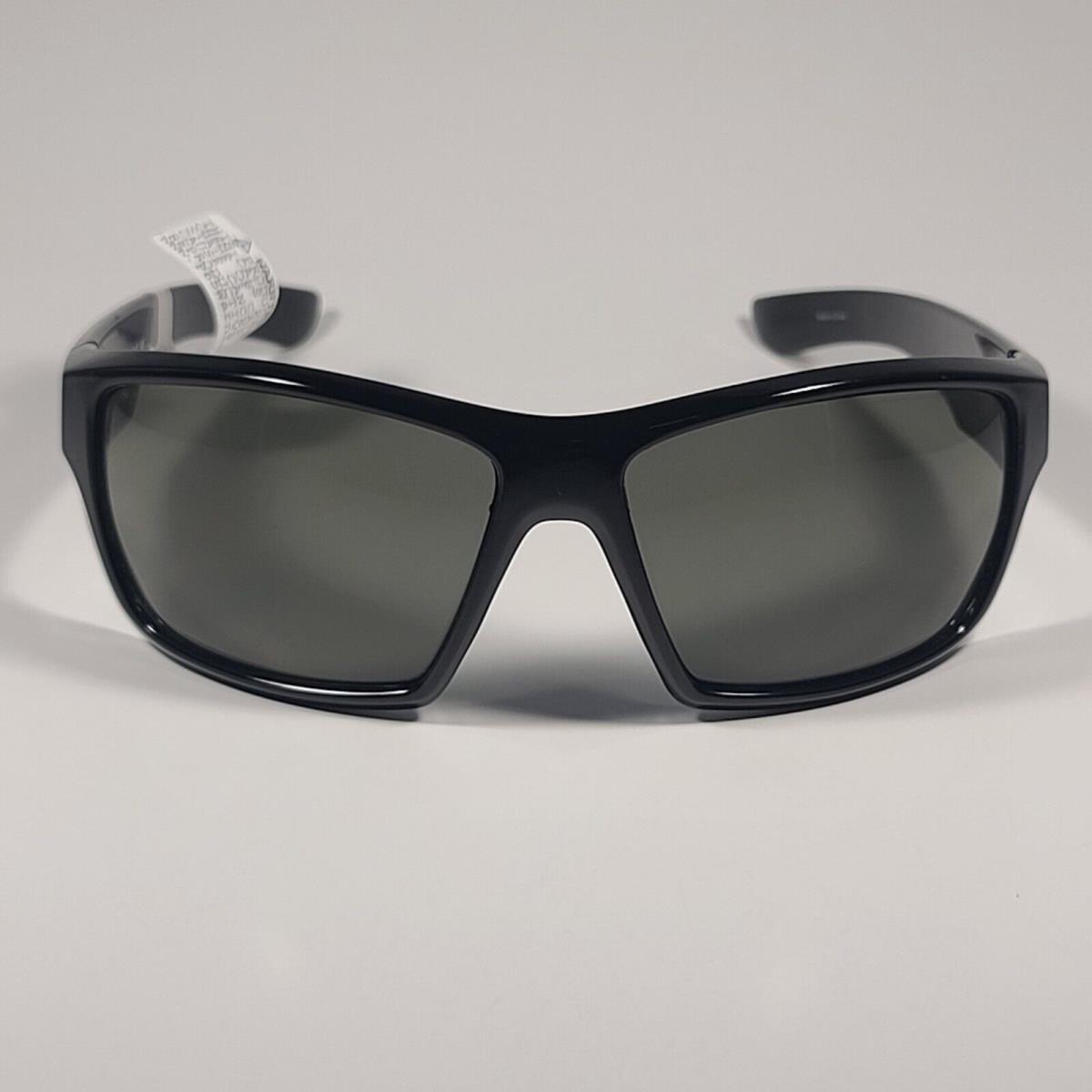 Timberland Sport Wrap Sunglasses Shiny Black with Green Lens TB7266 01N 64mm