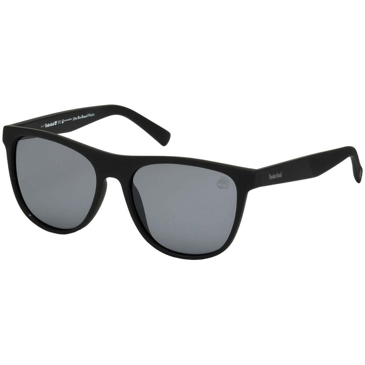 Timberland TB9124 05H Black Square Gray 56-17-145mm Polarized Men`s Sunglasses