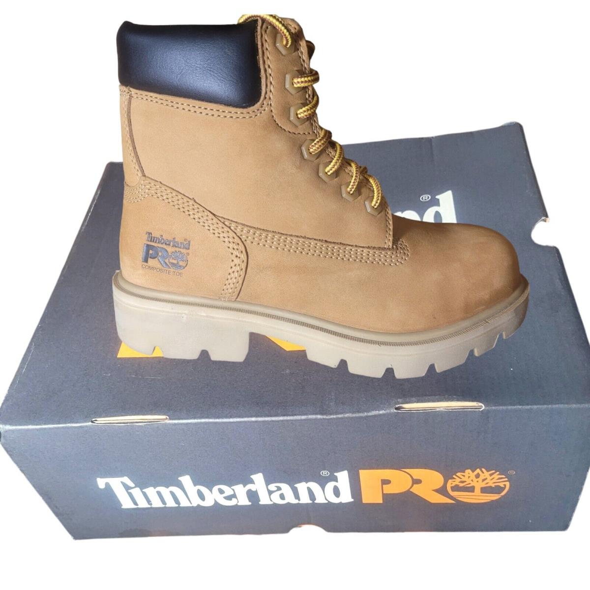 Timberland Pro Sawhorse 6 Composite Safety Toe Work Boots Mens Size 3.5 Wheat