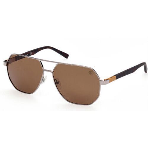 Timberland TB9271-08H-60 Shiny Gunmetal Sunglasses