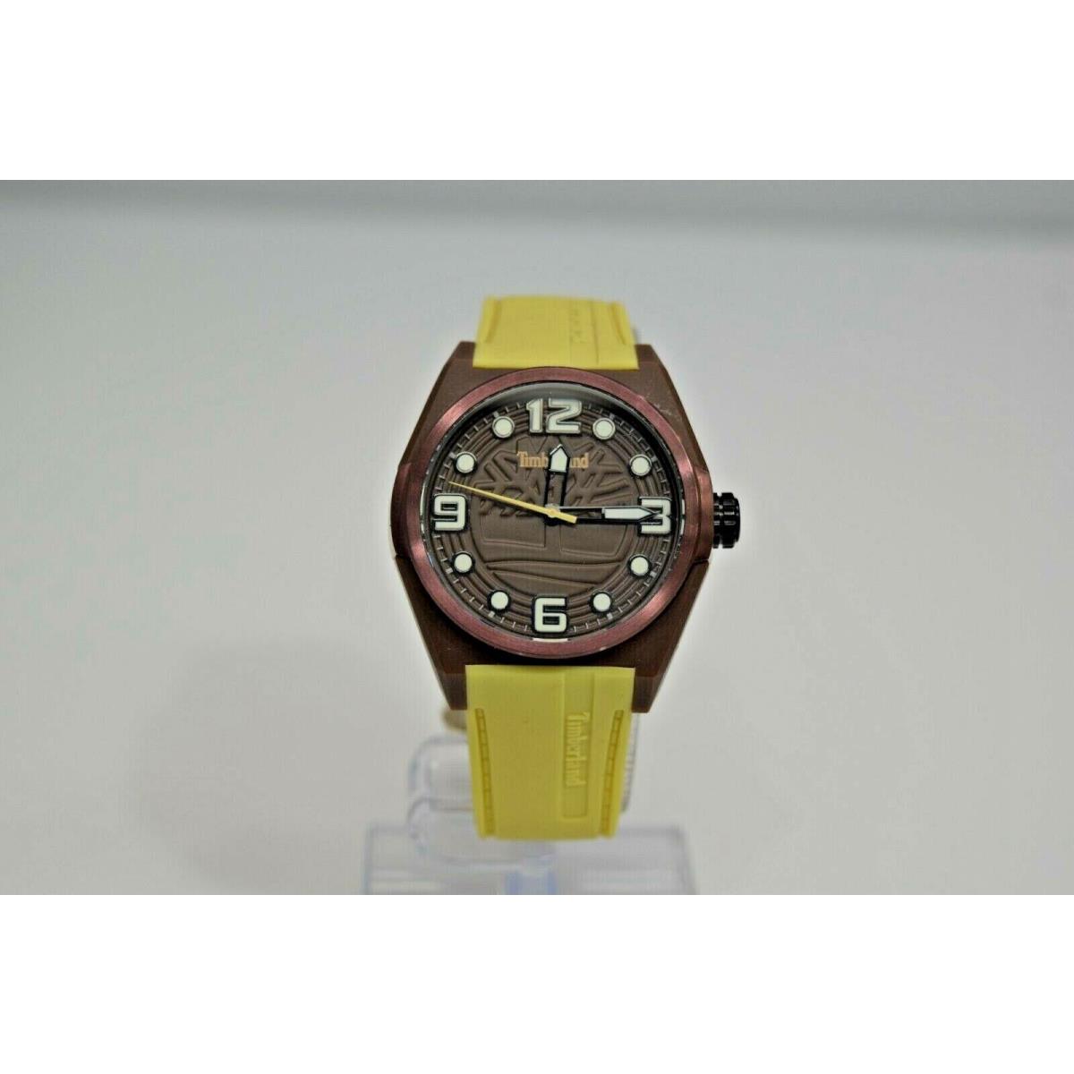 Timberland Yellow Silicone Brown Dial TBL.13328JPBN/12 Watch