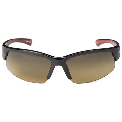 Timberland TB9048 01D Black Rectangle Smoke 69-16-135mm Polarized Sunglasses