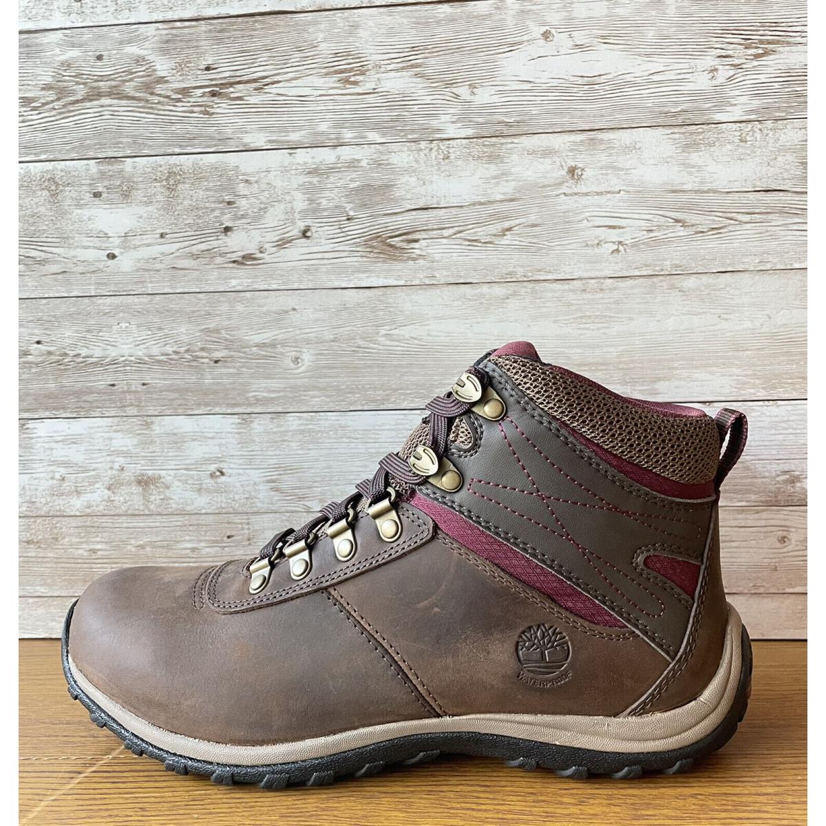 Timberland Women`s Norwood Mid Hiking DK Brown Full Grain Sz 8