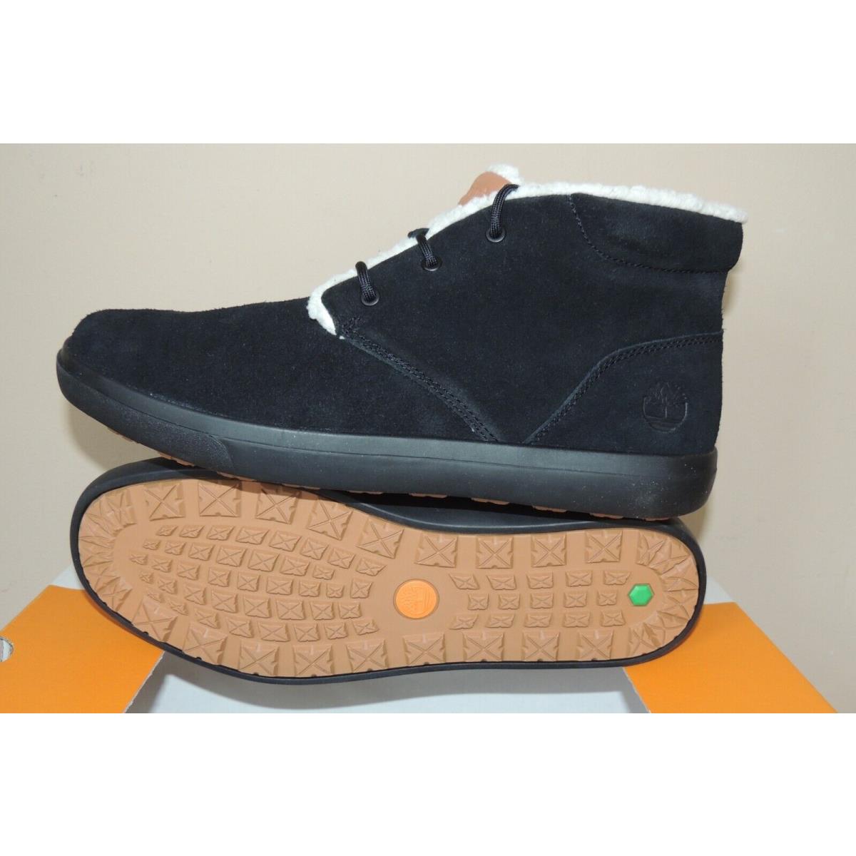 Timberland Men`s Ashwood Park Warm Lined Chukka Boots Black Suede SZ 11.5