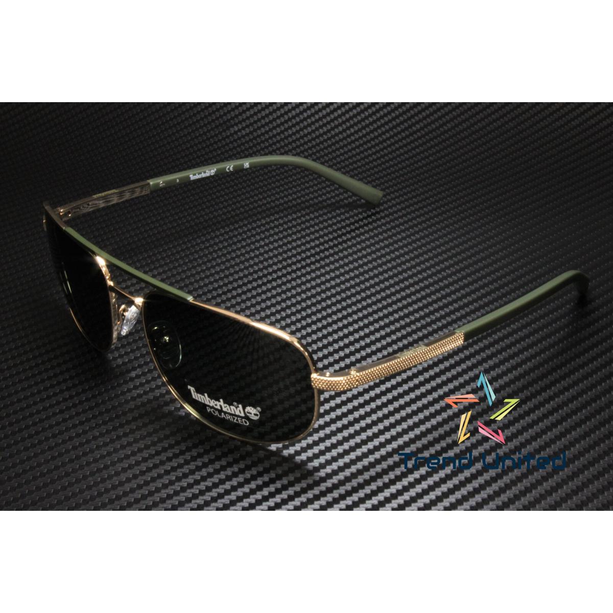 Timberland TB9285 32R Gold Polarized Green 61 mm Men`s Sunglasses