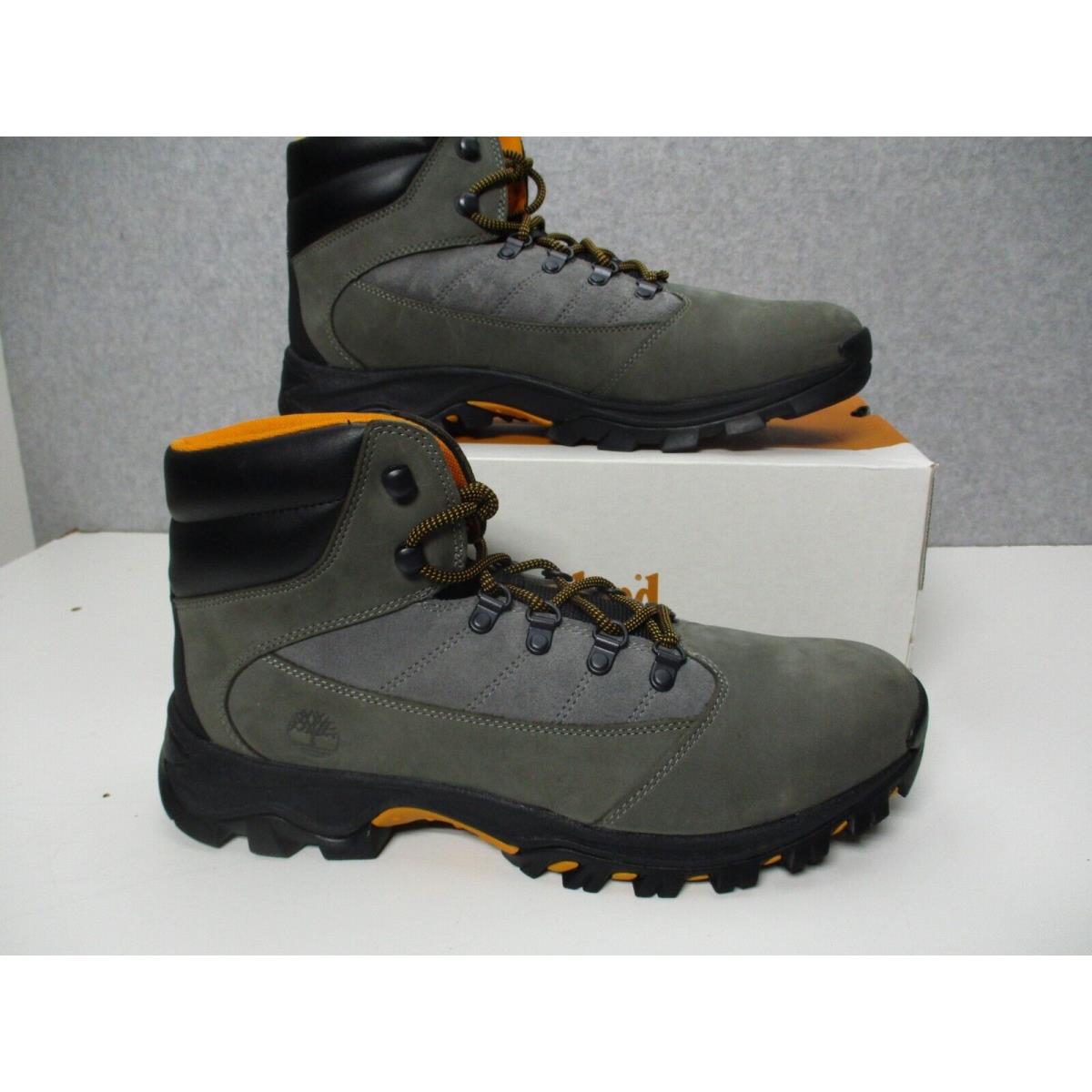 Timberland Mens Size 10.5 Rangeley Mid Dark Grey Leather Hiking Boots Shoes Gray