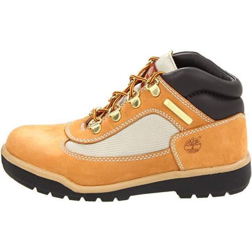 Timberland Field Lace-up Boot Youth`s/jeunes Size 2 Colors Wheat