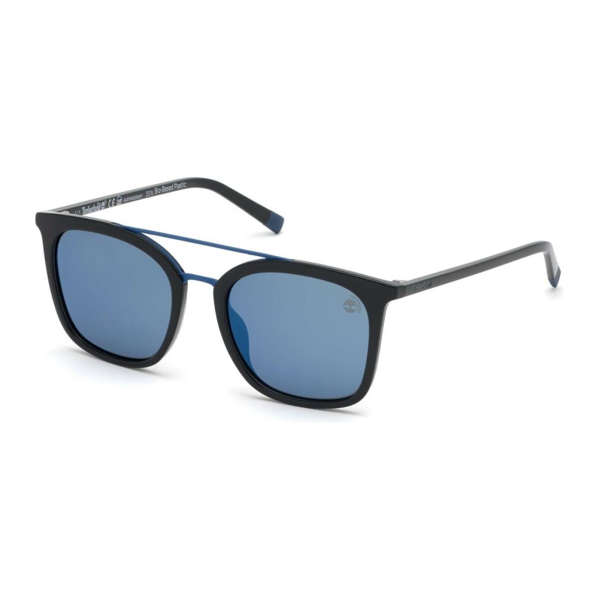 Timberland Sunglasses TB9169 01D Polarized Shiny Black / Blue 53mm