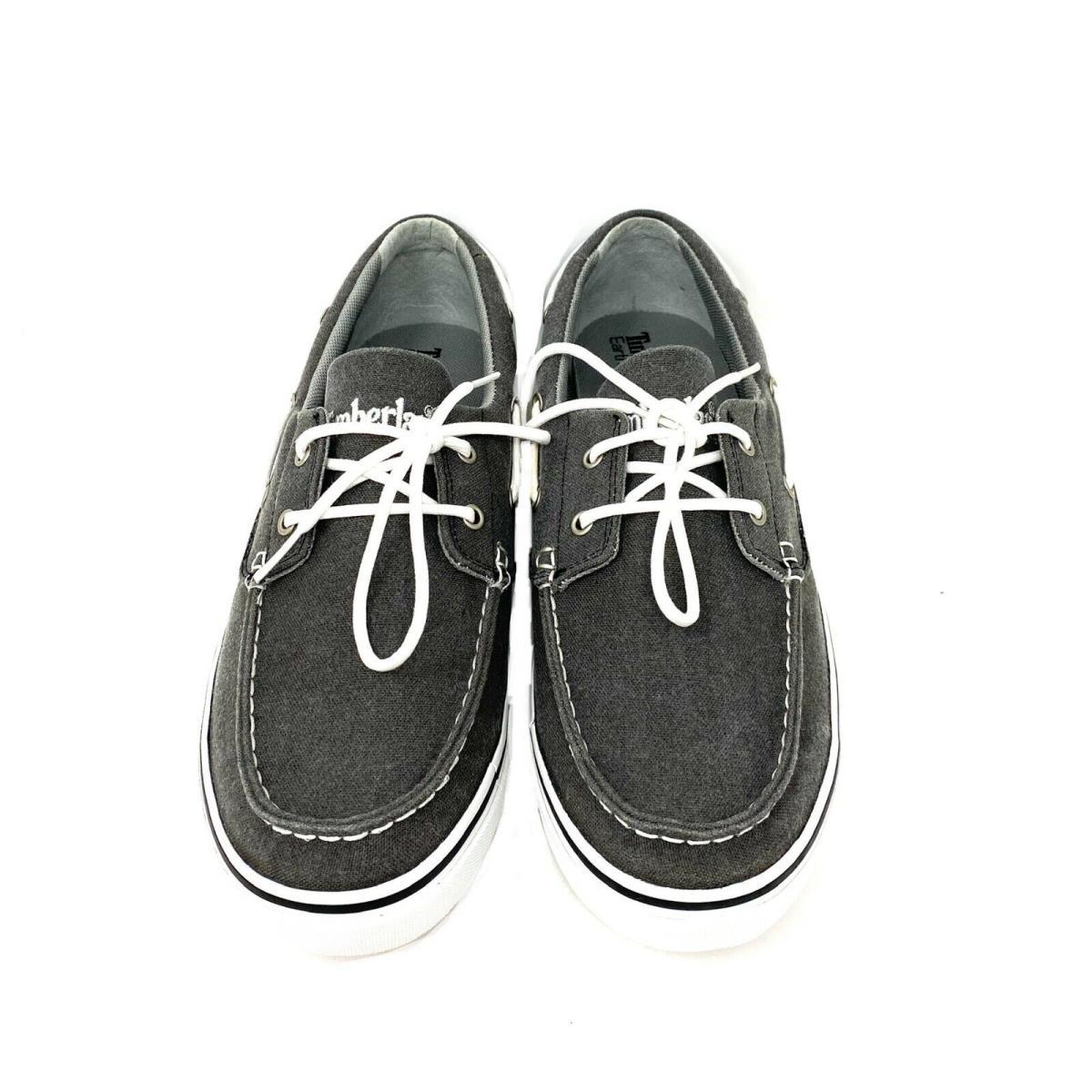 Timberland Newmarket 2Eye Men`s Boat Shoe Size 8.5 M Grey/black